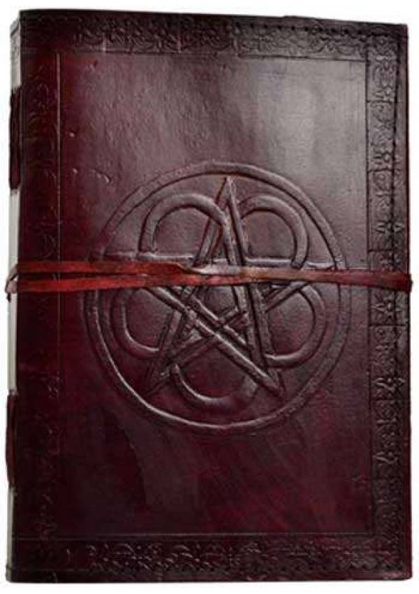 Pentagram Leather 10 Inch Journal with Cord
