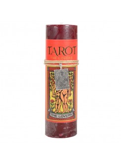 The Lovers Tarot Card Candle with Pendant for Decisions