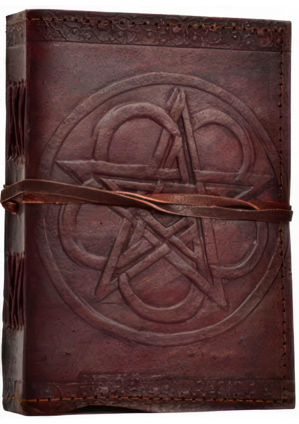 Pentagram Leather Journal with Cord