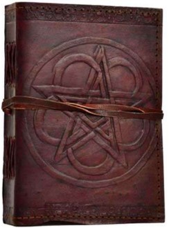 Pentagram Leather Journal with Cord