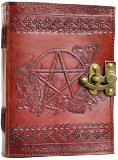 Pentagram Leather Journal with Latch