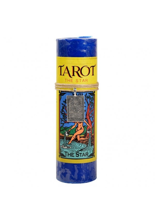 The Star Tarot Card Candle with Pendant for Hope