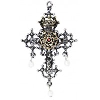 Hampton Court Rose Cross Necklace