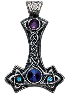 Mjolnir Thors Hammer Pewter Necklace