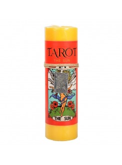 The Sun Tarot Card Candle with Pendant for Happiness